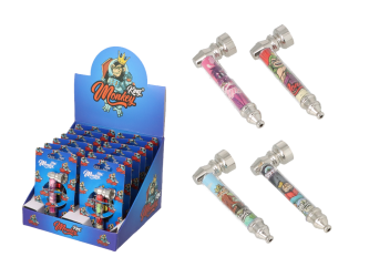 P.12 Pipes en metal avec Motifs - 9cm