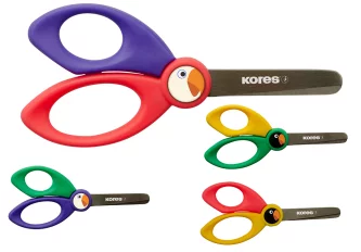 Ciseaux enfant Kores Birdy 12,5 cm – métal, couleurs assorties