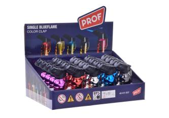 B.20 briquets PROF clap anodized blue flame