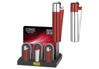P.12 Briquets Clipper large Silver devil