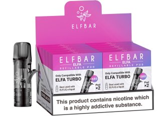 B.10 étuis de 2 pods Remplissable Elfa Turbo