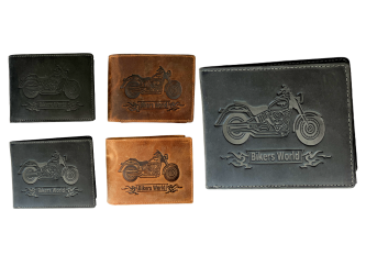 L.4 Portefeuille en cuir Biker