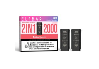B.10 Pods x2 Elfbar 2en1 fraises glacées 10mg