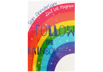 Paquet de 6 cartes anniversaire Rainbow