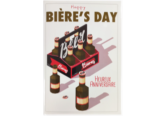 Paquet de 6 cartes anniversaire Bière's Day