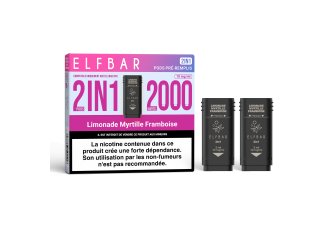 B.10 Pods x2 Elfbar 2en1 Limonade myrtille framboise 10mg