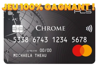 Carte de paiement PCS Chrome