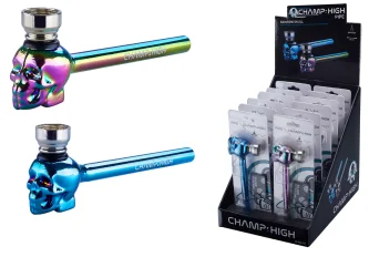 P.12 Pipes Champ High Rainbow Skull - 13cm