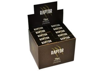 B.100 Carnets 50 Filtres tips non-blanchis Raptor