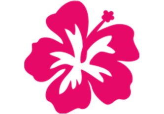 P.10 Stickers Fleur de Polynésie rose