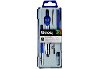 Coffret compas métal 6 pièces