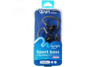 Écouteurs filaires Sport Bass – audio dynamique & maintien optimal