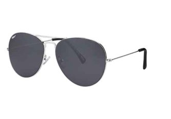 Lunettes de soleil Zippo – style aviateur chromé & verres noirs